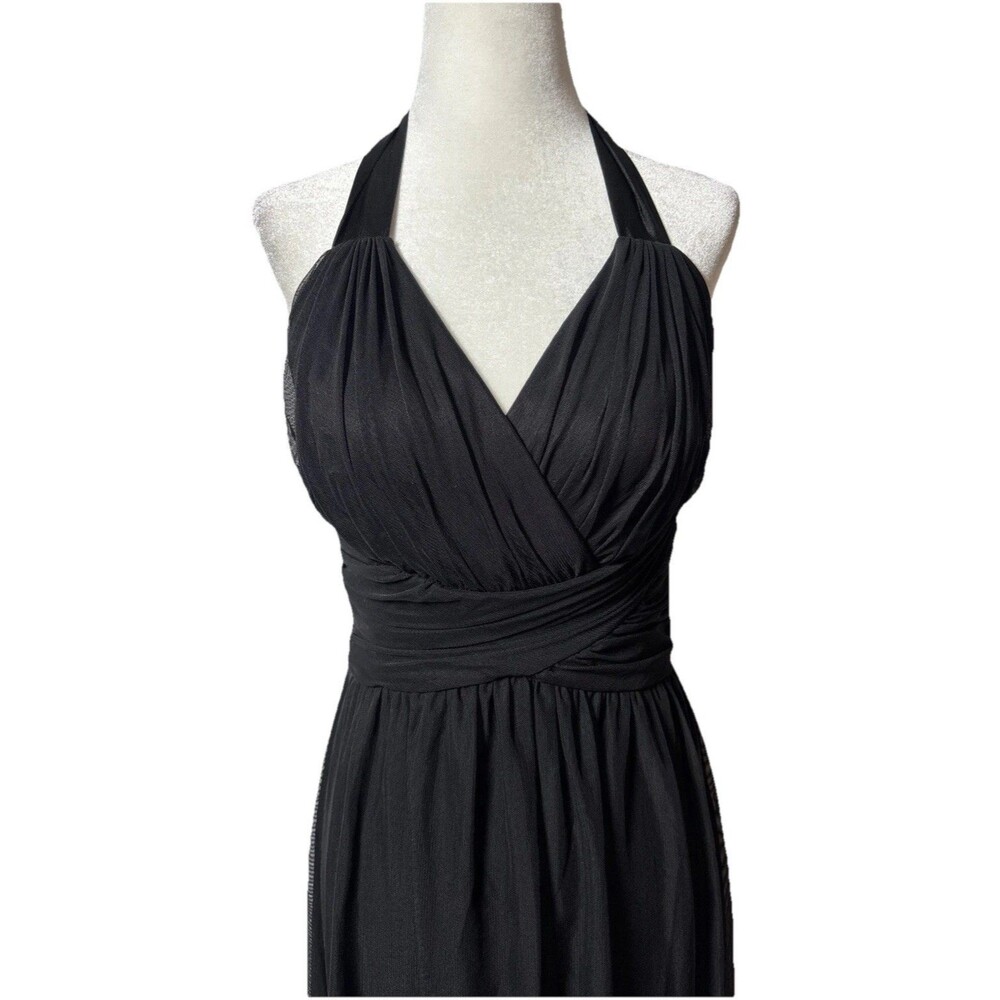 White House Black Market Black Halter Maxi Dress Size 2 - Picture 4 of 10